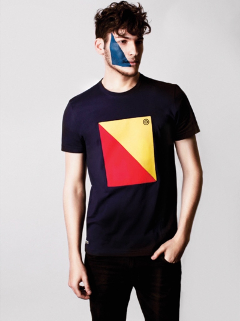 Lacoste Men's Regular Fit Nautical Flag Graphic T-Shirt - Navy - Size 3 / S